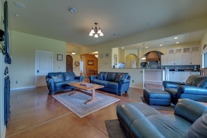 Living Room | Pet Friendly w/ Fee | Central Air Conditioning & Heating