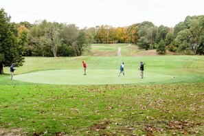 A golfers dream.  Watch golfers from your patio with a wonderful view of the fairway near holes 16 and 17.