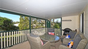 Step onto our veranda with a view of nature—an enchanting retreat where the beauty of the outdoors unfolds before your eyes. Surrounded by lush greenery and bathed in natural light, this private outdoor space invites you to immerse yourself in the serene 