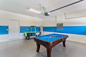 Score big: Have a blast with our pool table and air hockey for all ages.