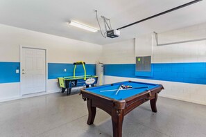 Pool table and a Air hockey table