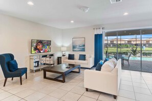 Relax and unwind: Our inviting living area is your cozy retreat.