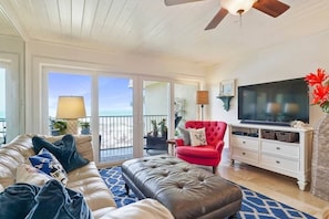 Beachfront views from the living room