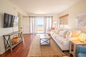 Living Room with Oceanfront Porch