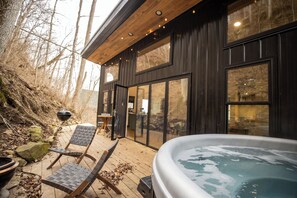 Soak in the scenery from this peaceful, secluded deck.
