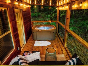 Relax and enjoy the outdoor deck and hot tub!