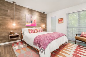 The master suite is a joy to hang out in.