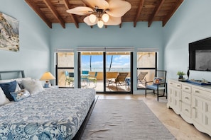 Master bedroom with oceanfront balcony