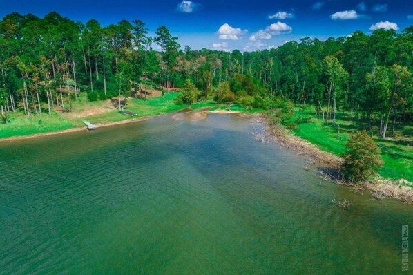 The view of the cove the house is located on.