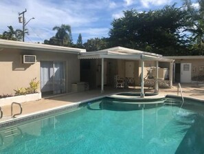 Relax by the pool after a long day at the beach, shopping or after work!