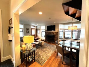 Entry to living room at The Residence on South Oak - Telluride vacation rental home
