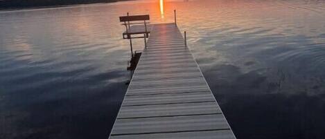 Enjoy sunsets on a private dock!