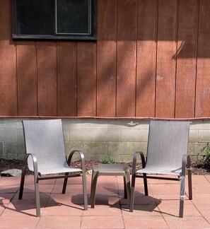 Patio provides privacy and solitude in early morning.  Coffee is the best here.