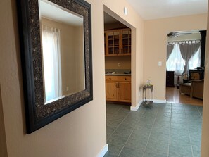 Hallway from living room to kitchen