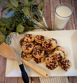 Fresh Baked Chocolate Chip Cookies from Surely Sweet, the local bakery.