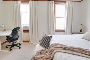 Get some work done or do your makeup at the desk. Room darkening curtains block most sunlight and give complete privacy.