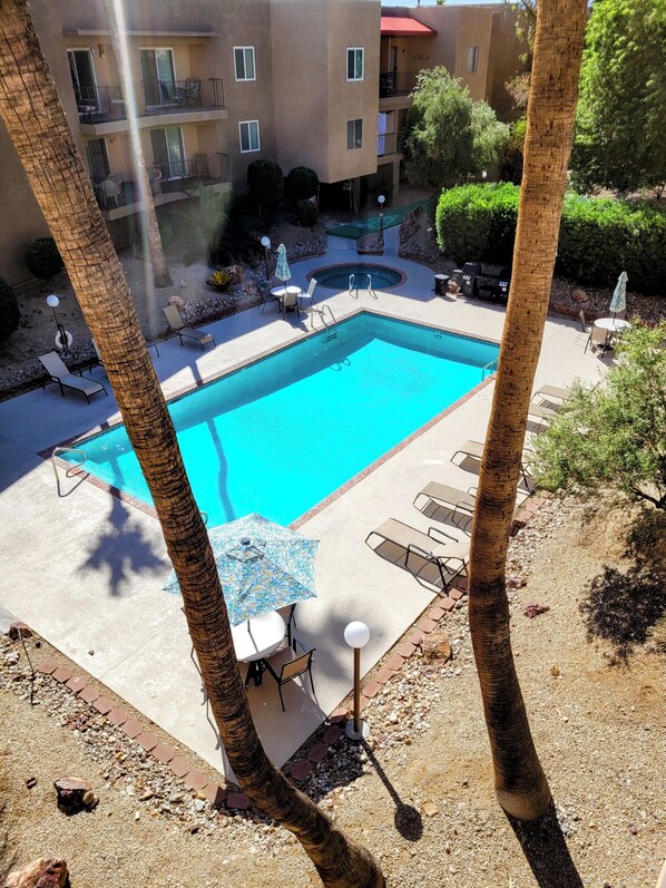 Year-round heated swimming pool.