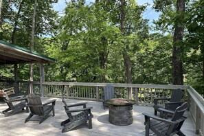 Pull up a chair and enjoy one of the 2 fireplaces at the cabin