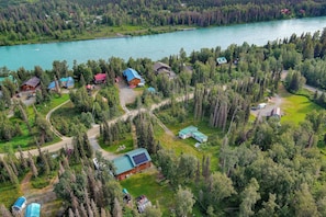 Home Aerial View | Steps to Kenai River