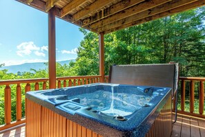 Hot Tub with a Mountain View