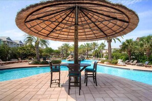 Relax at Villages of Crystal Beach Lagoon Pool 