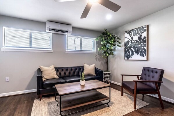 Versatile living space with a comfortable sofa bed