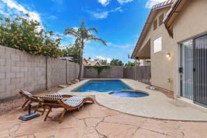 Backyard with pool