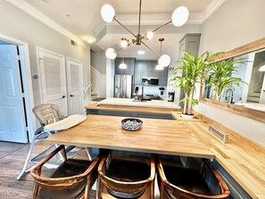 Dining table with highchair for the little ones