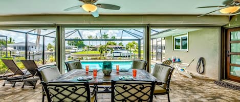 Gorgeous view with outdoor dining