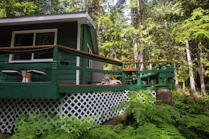 Full sized deck for lounging outside