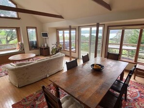 Living room with dining area