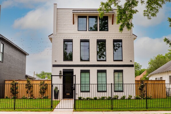 Stately brownstone architecture. 