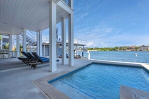 Outdoor pool onlooking Colorado River