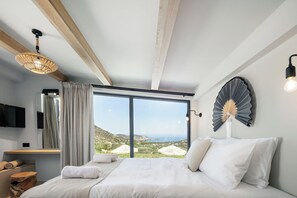 Queen-size bedroom located in the attic