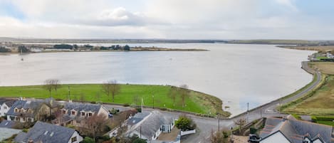 Aerial view of house and Rogerstown estuary