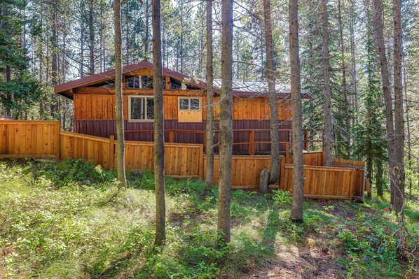 Island Park Vacation Rental | 2BR | 1BA | 800 Sq Ft | Stairs Required for Access