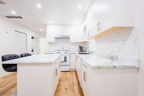 Help yourself to anything you see in the kitchen; we want you to feel right at home.