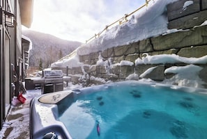 A brand new Beachcomber 6 person hot tub will feel so awesome at the end of your day on the slopes.