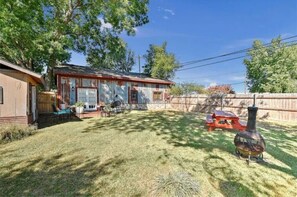 Spacious fenced backyard