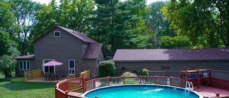 Backyard with swimming pool