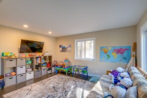 Play Area | Queen Sleeper Sofa | Pack 'n Play | 1st Floor | Kids' Toys