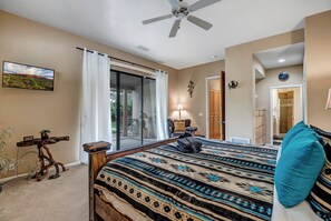 Master Bedroom with King Bed, Smart TV and En Suite Bathroom