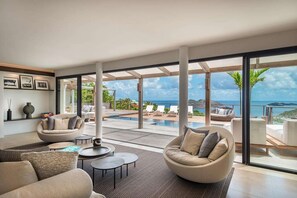 Living Room at WV ONE, Colombier, St. Barthelemy