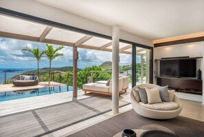 Living Room at WV ONE, Colombier, St. Barthelemy