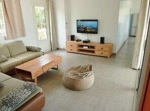 Living Room at WV SAJ, Lorient Beach, St. Barthelemy