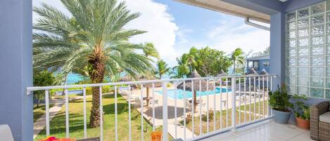 Balcony Views of Swimming Pool and Sea