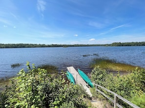 Kayaks and dock for your use