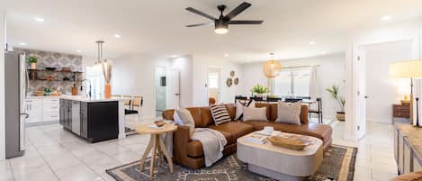 Open plan living area perfect for relaxing after hiking one of the many trails in Scottsdale.