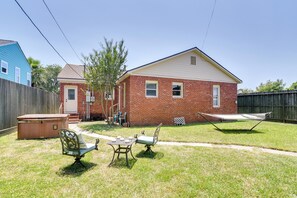 Fenced-In Yard | Private Hot Tub