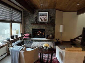 Living Room and Fireplace